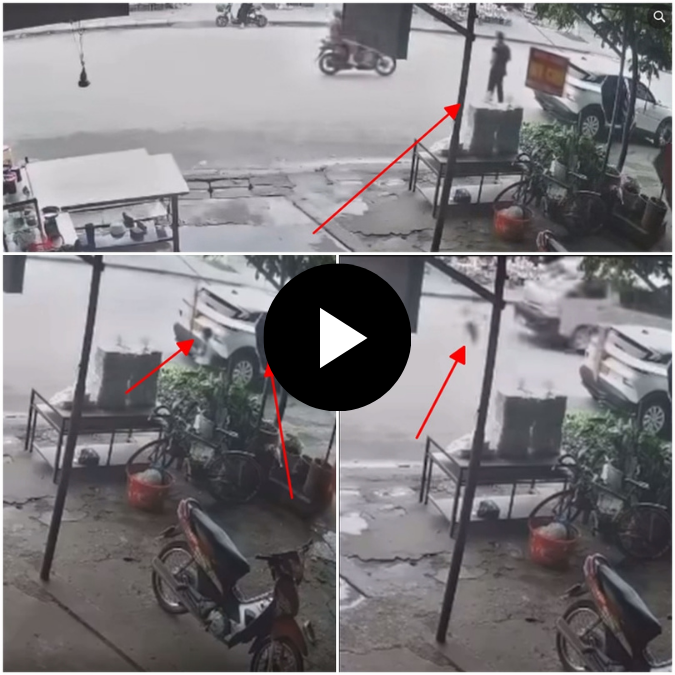 Cháu Bé Chạy Qua Đường Bị Ô Tô Đụng
